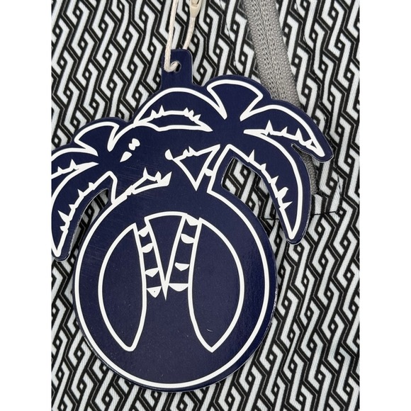 USA Palm Quarter Zip Sherpa Jacket Large Pullover Geometric Print Reversible - Picture 8 of 13